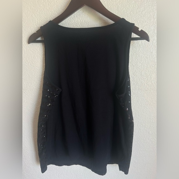 Lane Bryant Black Sequin Striped Tank Size 18/20 (2XL) - Picture 3 of 4